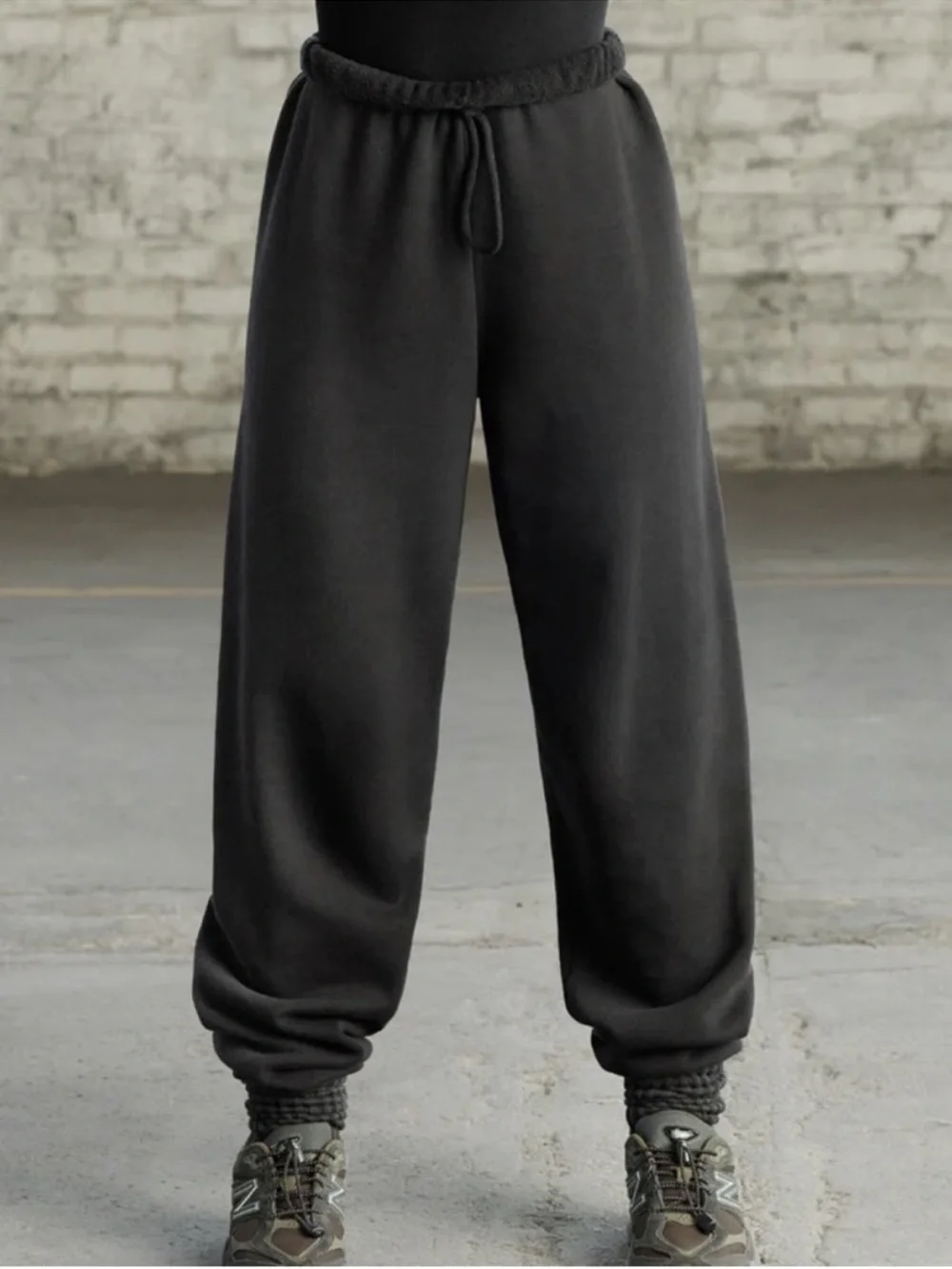 ♡ Joah Brown NWT Oversized Jogger Black French Terry